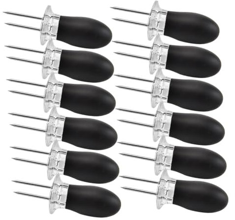 Balacoo 12 Pezzi Forchetta Per Mais In Acciaio Inossidabile Adesivi Per Mais Per Pannocchie Porta Mais Spiedini Per Mais Per Pannocchie Spiedini Per Pannocchie Stuzzicadenti Per