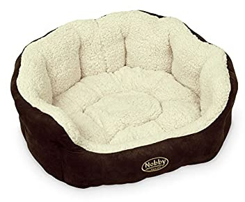 Nobby Komfortbett TAIKA braun / wollweiß L x B x H: 65 x 57 x 22 cm