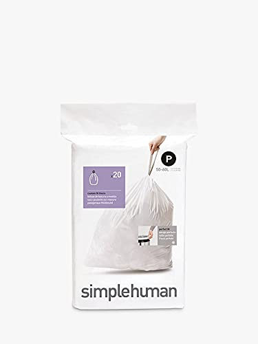 simplehuman Code P Custom Fit Bin Liners - 30-35 L, Pack of 20