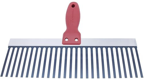 Peine para estucar/enyesar Marshalltown, mango de agarre suave, acero azul, anchura: 305 mm