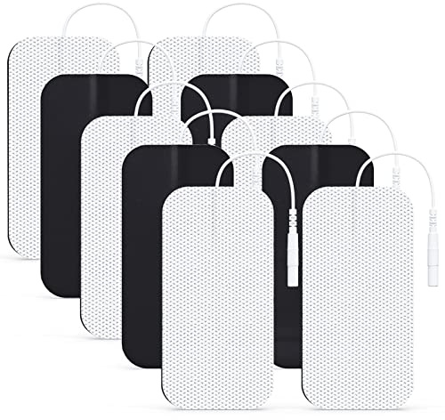 AUVON TENS Machine Pads 2X4 10 Pcs, 3rd Gen Latex-Free Rectangular TENS Unit Replacement Pads Electrode Patches with Upgraded Self-Stick Performance for Electrotherapy