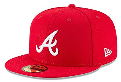 New Era Cardinal rot/weiß New York Yankees Basic 59Fifty Fitted Hat Cap (7, Rot/Ausflug, einfarbig (Getaway Solids), 58 EU