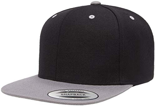 YP Classics Premium Snapback Cap – 2-Tone Black/Silver