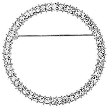Ixkbiced Broche Porte-Lunettes en Cristal Rond Porte-Lunettes de Lecture Broche Broche pour Femme