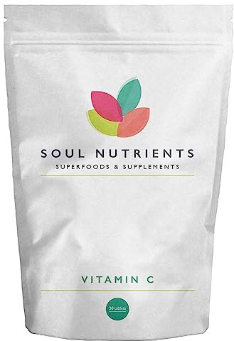 Vitamin C 1000mg Tablets | 30 Tablets |Sugar Free | 1000mg Supplements for General Health, Energy & Collagen Production