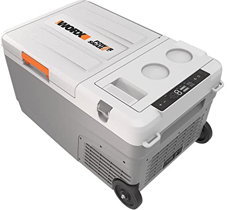 Worx 20V Mini Refrigerator 24 Qt, Portable Electric Cooler, Car Cooler Fridge for Truck RV Camping, Power Share WX876L (Tool Only)
