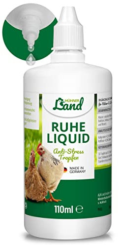 HÜHNER Land Ruhe Liquid für Hühner & Geflügel 100ml - Beruhigungstropfen I Entspanntes & ausgeglichenes Hühnerleben I Relax Tropfen mit Baldrian & Melisse I Beruhigung, Unruhe, Stress, Nervosität