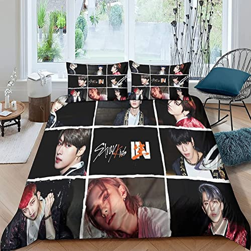 Zbeiba Bettwäsche 135x200 cm,Strey Kids Bettbezug Kissenbezüge 3D Bedrucktes Bettwäsche-Set auf Weiches Mikrofaser-Baumwolle für Teenager Erwachsene(KZ2,135x200+2 * 80x80)