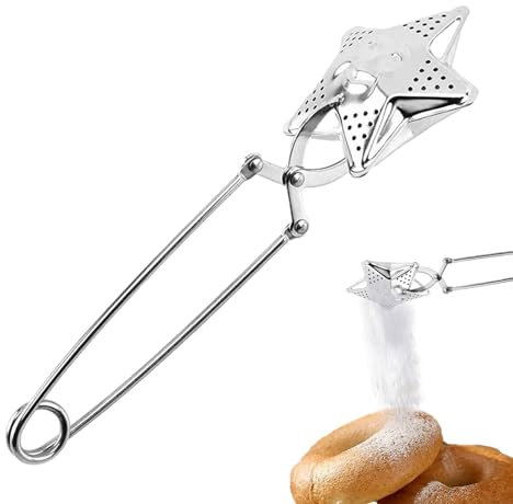 Puderzuckerstreuer, Staubzuckerstreuer Edelstahl, Kakaostreuer Für Cappuccino, Puderzuckermühle Für Zimt Und Gewürze, Mehlstreuer Backzubehör Für Küche