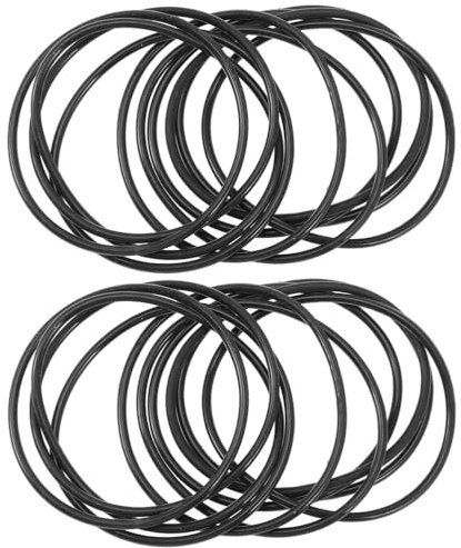 BESTonZON 50 Pièces Bracelet Élastique En Silicone (noir) Bracelets De Gelée De Silicone Bracelets Gelée Élastiques Bande Simple Hommes Et Femmes Doux Pour La Peau Dragonne Gel Silice