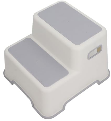 Escabeau pour Enfants, Escabeau de Salle de Bain Antidérapant Gris étoile en Matière Plastique adapté au bébé pour Effectuer des Opérations élevées