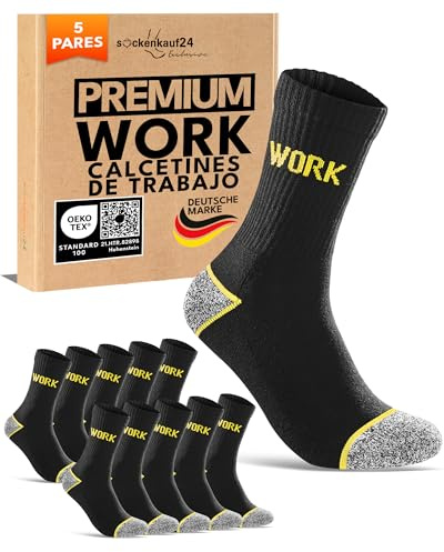 Calze da Lavoro Uomo Rinforzate WORK Socks 70104T (39-42)