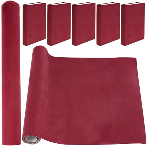 CRASPIRE Paño de Terciopelo de 51 x 11.8 Pulgada para Encuadernación de Libros Superficie de Tela con Respaldo de Papel Cubiertas de Libros Protectores de Cuadernos Suministros de Encuadernación