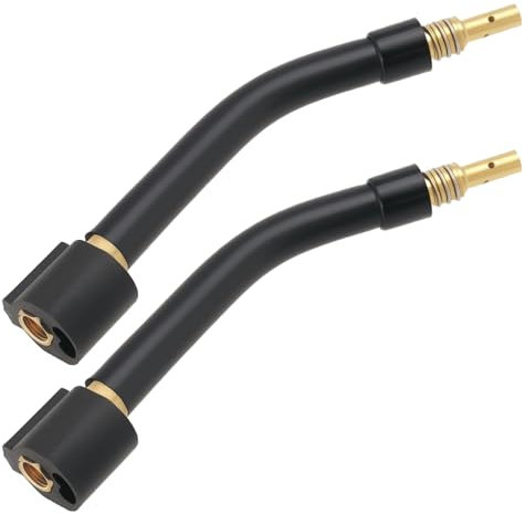 Be In Your Mind 2pcs MB15 MIG Welding Torch Swan Neck Replacement Part Compatible with 15AK 14AK MIG Welding Torch Total Length 180mm M10 Connecting Thread