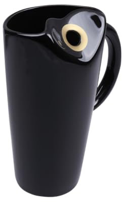CIYODO Large Capacity Ceramic Mug Reusable Coffee Cups Straw Giant Tea Mug for Couples Gifts