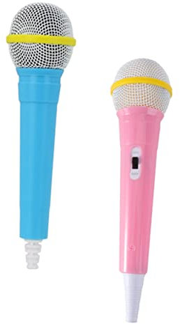 JOINPAYA Lot De 2 Microphones Simulés pour Enfants Jouets pour Enfants Microphone pour Jeux De Simulation Microphone De Haute Simulation Accessoire De Costume Accessoire De Karaoké