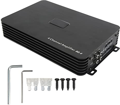 Amplificateur audio de voiture Brilluxa, ampli d'alimentation bridable à 4 canaux compatible avec un système de son d'automobile universel, amplificateur de signal audio à sortie
