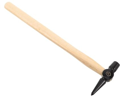 Mikinona Martillo de Inspección Ferroviaria de Acero con Mango de Madera Martillo Puntiagudo para Inspección de Barcos y Soldaduras Herramienta de Mantenimiento para Ingeniería