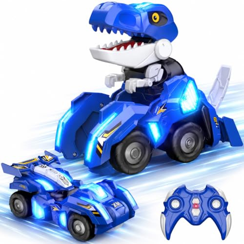 Dinosaure Transform Voiture Telecommandée, Cadeau Jouet Enfant 3-12 Ans