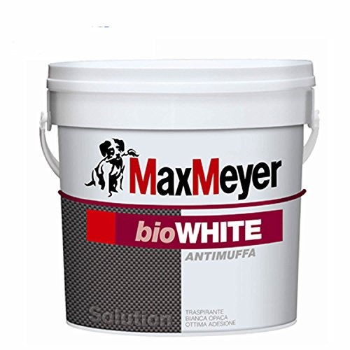 PITTURA IDROPITTURA TRASPIRANTE ANTIMUFFA BIO WHITE BIANCA LT. 5 MAX MEYER