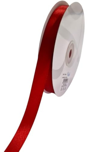 Nastro Doppio Raso 15mm X 50 Metri per Artigianato, Natale, Decorazioni, Adatto Per confezionare Regali, Feste di Compleanno, Matrimoni, Bomboniere