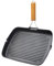 Maury's Bistecchiera In Alluminio Pressofuso Antiaderente Con Manico In Legno 36 x 26 cm