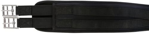 Kerbl - Cinghia per Sella con Schiuma Memory Nera, 110 cm, Nero, 120CM