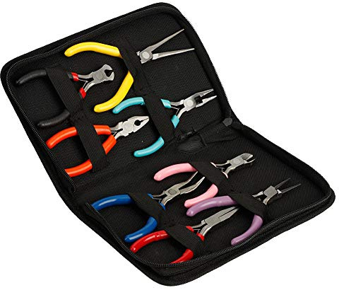 DAUERHAFT 8pcs Mini alicates Alicates Mini alicates de acero pinzas para joyería para Uso de Bricolaje en Industrias electrónicas Industrias de joyería Zangen-Sets