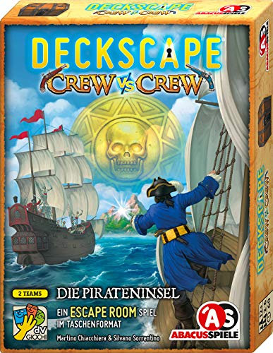 ABACUSSPIELE 38211 - Deckscape - Crew vs. Crew Die Pirateninsel, Escape Room Spiel, Kartenspiel, Teal/Turquoise Green