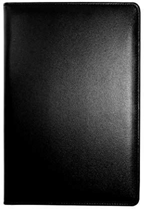 Clipboard Folder A5 Folder A5 Conference Folder for Legal Pad, Pu Leather Folder Work Writing Foldover Clipboard with Cover, Document Storage Organizer A5 Folio Clip Board (Black)