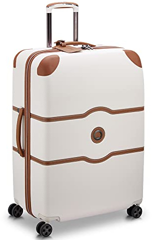 Delsey Paris Chatelet Hardside Luggage with Spinner Wheels, Champagne White, Checked-26 Inch Trunk, No Brake, Chatelet Hardside Luggage with Spinner Wheels