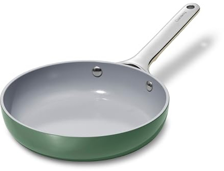 Caraway Nonstick Ceramic Mini Fry Pan (1.05 qt, 8) - Non Toxic, PTFE & PFOA Free - Oven Safe & Compatible with All Stovetops (Gas, Electric & Induction) - Sage