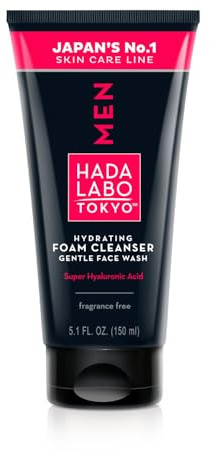 Hada Labo Tokyo Män Face Wash – Cream rengöringsskum ansikte med hyaluronsyra ansiktsrengöring för män – 2 typer hyaluron för bättre ansiktsvård