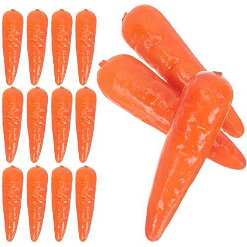 PRETYZOOM 30 Stücke Mini Möhren Deko Styropor Karotte Künstliche Karotten Osterdeko Mini Karotten Basteln Dekogemüse Karotte Kunstgemüse 3D Karotte Carrot Foto Requisiten