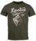 Neverless® Herren T-Shirt Trachtenshirt Hisch Alpen Edelweiß Schriftzug Lausbua Bayern Dialekt Fashion Army M