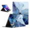 Kueqeay Hülle für Lenovo Tab M10 Gen 3 10.1, Aesthetic Marmor Motiv Design Ultra Dünn Leicht SchutzHülle mit Standfunktion TPU Rücken Slim PU Leder Smart Folio Tablet Cover, Blau
