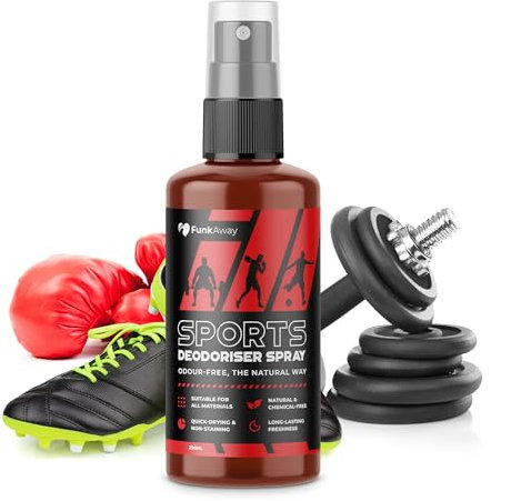 Sports Deodorizer Spray | Odor Eliminator for Shoes, Boots, and Sports Gear | Antibacterial & Antifungal for Smelly Feet | Freshens Football Boots, Sneakers, Gym Bags & Gloves | Peppermint Scented