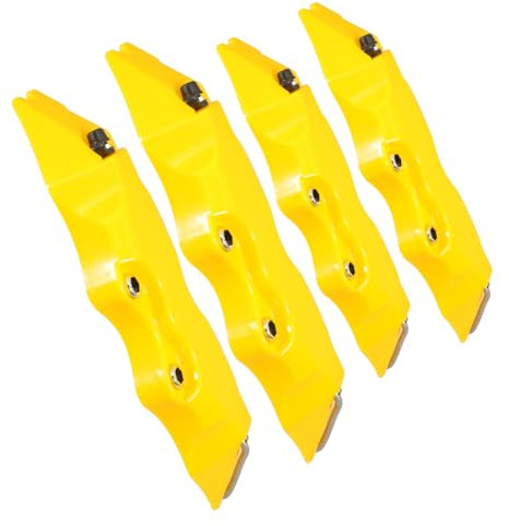 MAGICLULU 2sets Brake Caliper Cover Kit for Car Brake Protection Front and Rear Caliper Hub Covers Style Yellow Wheel Hub