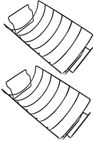 Toyvian 2 Pièces Support Barbecue Inoxydable Rack Multi Fonctionnel Adhésif pour Cuisson de Poulet Côtelettes Accessoires de Barbecue pour Repas Plein Air