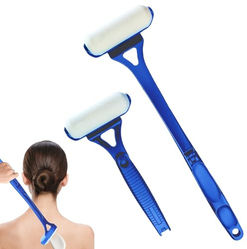 Foldable Lotion Applicator for Back – Sunscreen Roller, Sunblock & Back Tanning Applicator – Easy Self Application Tool for Moisturizers, Creams & Oils – Ideal for Seniors & Limited Mobility(Blue)