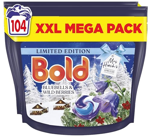 Bold PODS Washing Liquid Capsules 2x52 Washes, Bluebells and Wild Berries, Part Of Mrs Hinch’s Alpine Escape Limited Edition