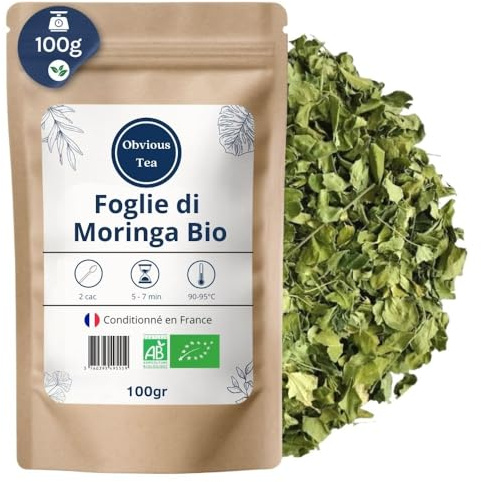 Organisk Tulsi-bladinfusion – Avslappnande och immunstärkande örtteinfusion – Adaptogen och antistress – Ocimum tenuiflorum L. – Organiskt odlad – 100 g påsar (50 koppar)