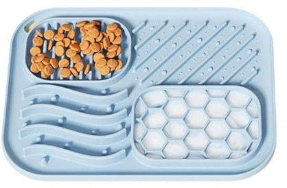 Tappetino Da Leccare Per Cani - Pezzo Di Tappetino Da Leccare Cane Con Spatola Nera Confezione Da 2 Tappetini Da Per Cani Senza BPA Con 1 Spatola In Silicone Ad Alimentazione Lenta | Per