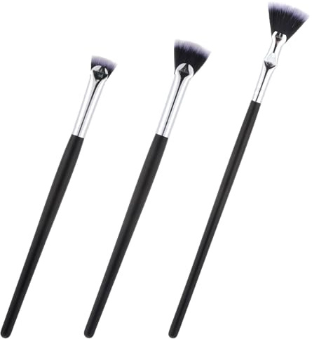 3 PCS Fan Mascara Brushes Eye Lash Brush Fan Brushes Folding Angle Lash Wand Brush for Eye Makeup Upper and Lower Lashes