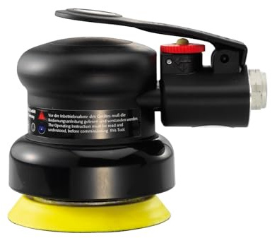 Rodcraft RC7661V Druckluft Exzenterschleifer, Schleifteller-Ø 75 mm, Drehzahl 10000 U/min, 2,5 mm Hub