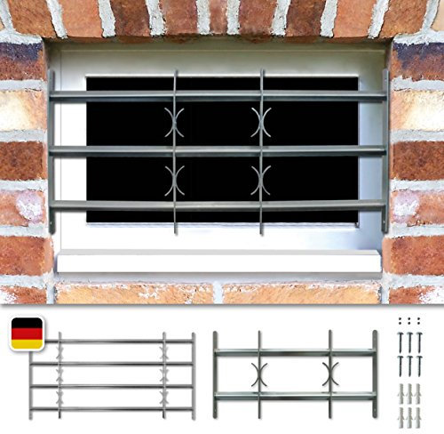 Fenstergitter Sicherheitsgitter Amsterdam ausziehbar in 9 Größen 300x700-1000 mm