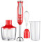 Ufesa BP3443 Stabmixer, Leistung 600 W, Turbo-Funktion, 2 Klingen und Fuß aus Edelstahl, ergonomisches und spritzwassergeschütztes Design, inkl. Zubehör, BPA-frei, Farbe Rot (Advanced Red)