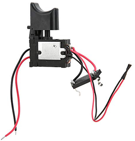 Interrupteur de perceuse électrique, commutateur de déclenchement de contrôle de vitesse de perceuse sans fil de batterie au lithium 7,2 V - 24 V avec petite lumière