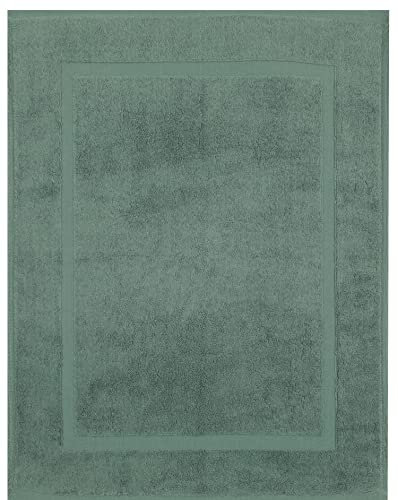 Betz Badvorleger Premium 50×70 cm – Badematte aus 100% Baumwolle (ca. 650 g/m²), saugstark & pflegeleicht, waschbar bis 60 °C, trocknergeeignet – beidseitig nutzbar Farbe tannengrün