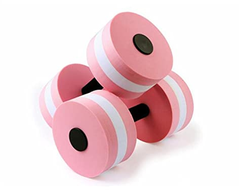 MMCCHB Floating dumbbells, water sports dumbbells,Set of 2 - For Water Aerobics (Pink)